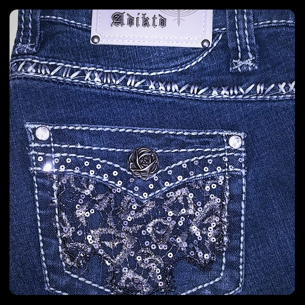 Adiktd dark blue jeans